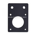 Black Metal Stepper Motor Mount Flat Bracket